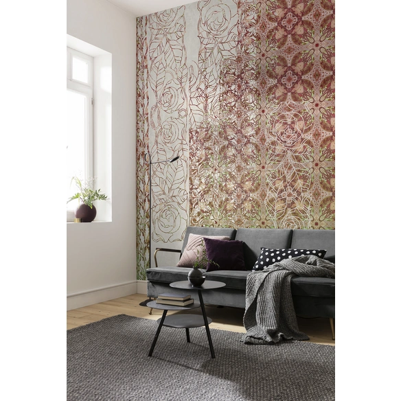 Vliestapete »Art Nouveau Rouge«, Breite 250 cm, seidenmatt