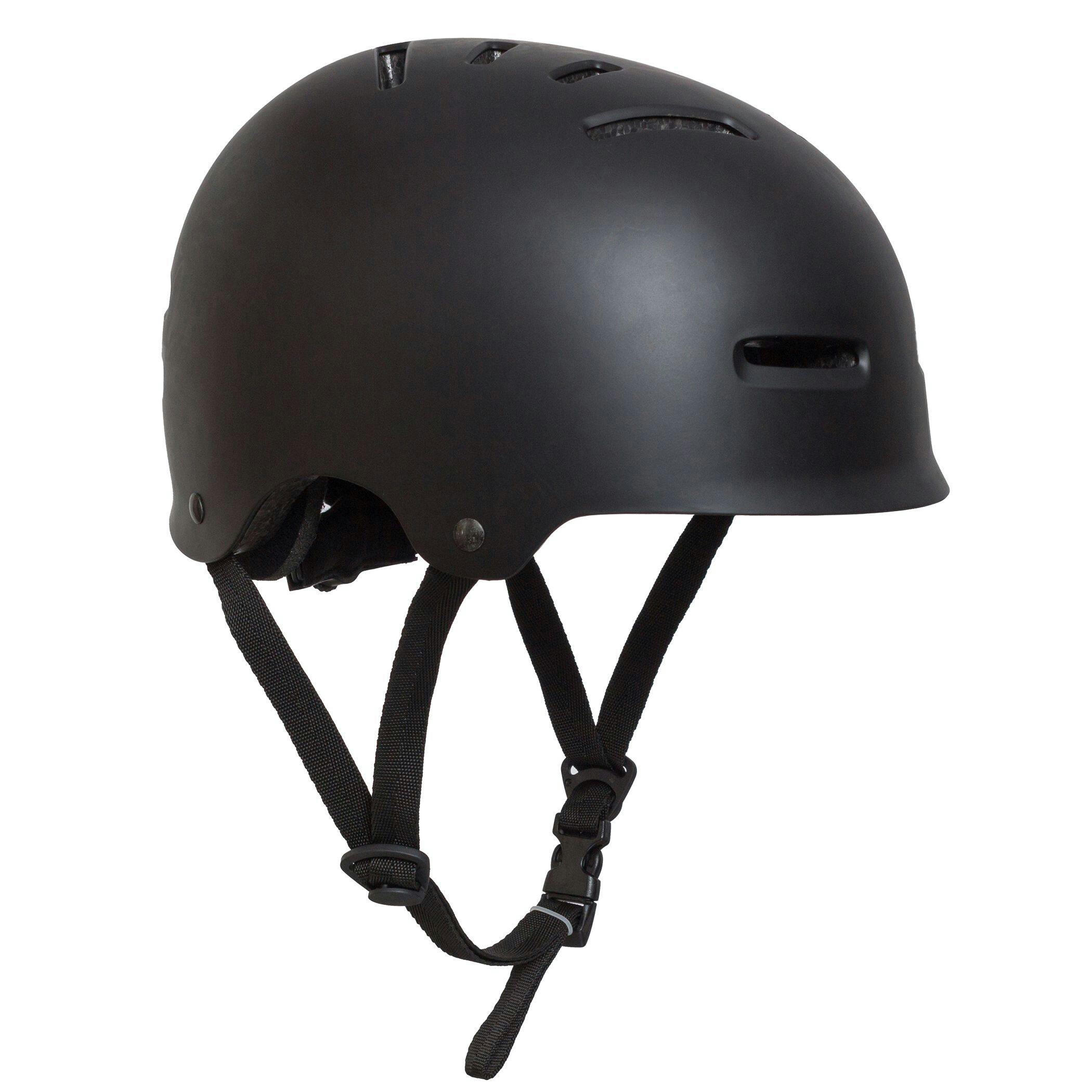 Redline Officer BMX Multi-Sport Youth Bike Helmet w/Adjustable Straps, Black, Ages 13-18