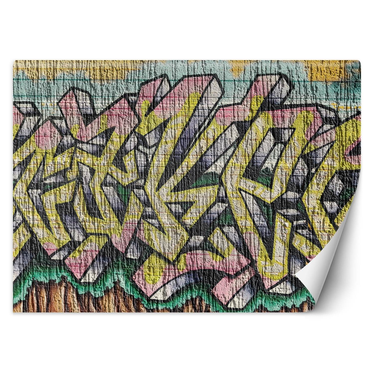 Feeby Fototapeta, Kolorowe graffiti na betonie 150x105