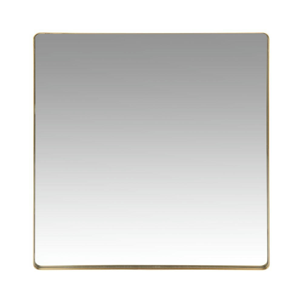 KARL - Miroir carré en métal doré 70x70