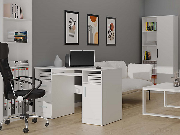 Bureau, blanc, 120 x 75 x 60 cm