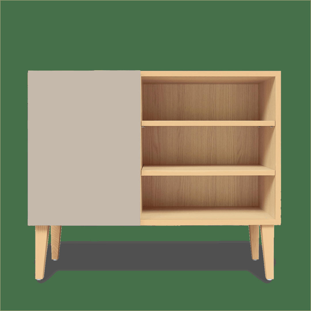 BEKY - Petit buffet, 3 étagères en beige havane - 75*90*40