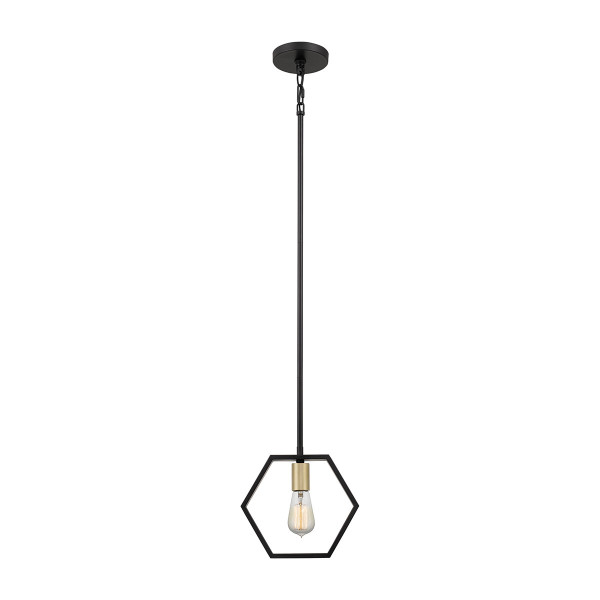 Lampa wisząca czarna Bismarck 1xE27x60W wym: 126,4x25,4x6 cm Quoizel