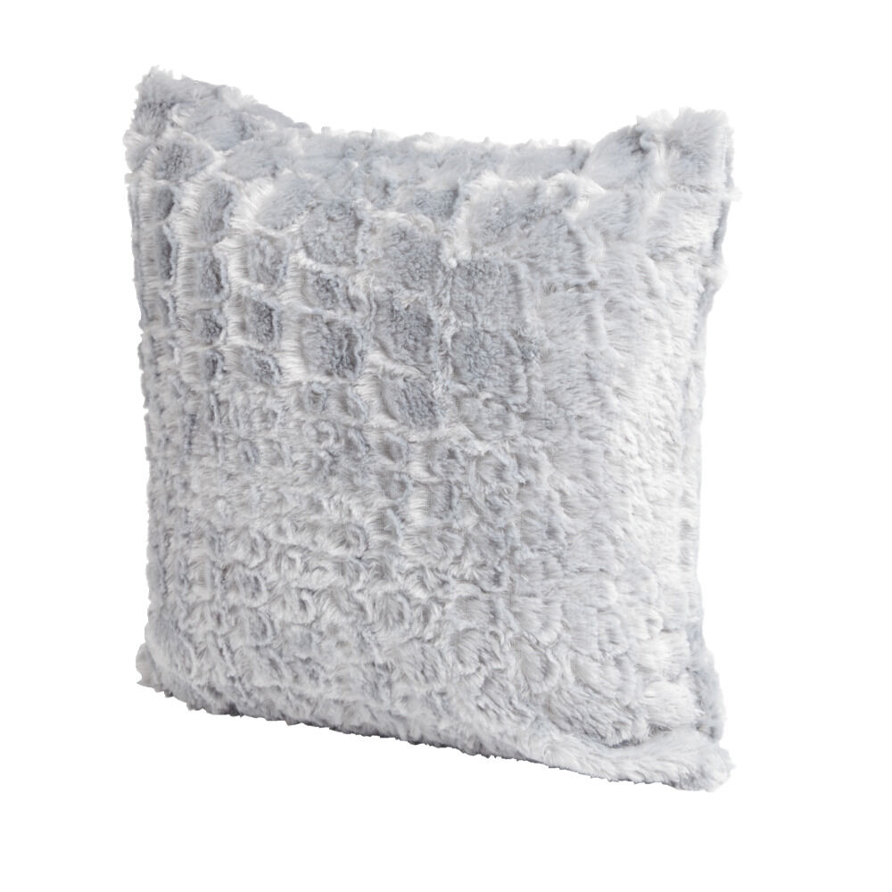 Housse de coussin effet fourrure gaufré 40x40cm (3 modèles)