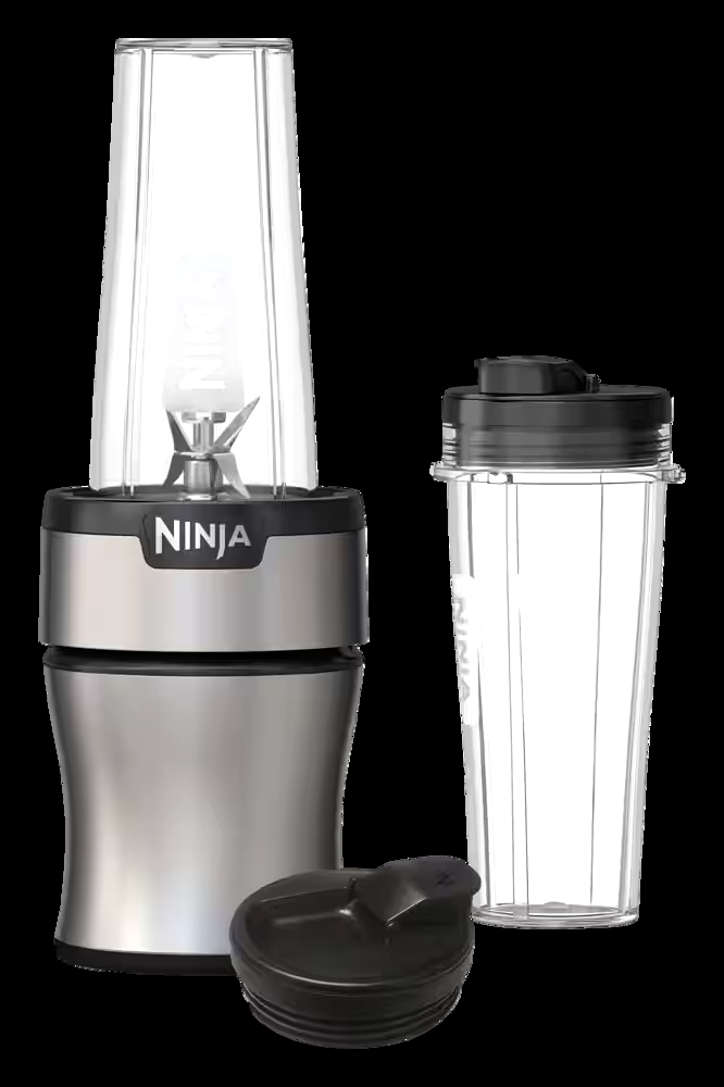 Ninja® Nutri Personal Blender w/ 2 Travel Jars, Silver, 591mL