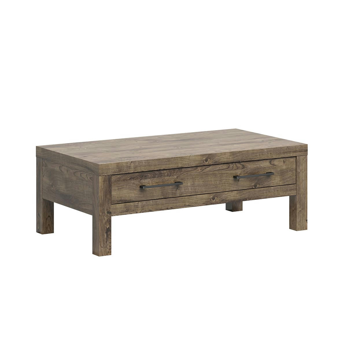 - Table basse 1 tiroir panneaux mdf naturel
