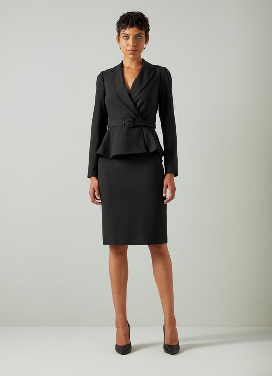 Nina Black Peplum Jacket