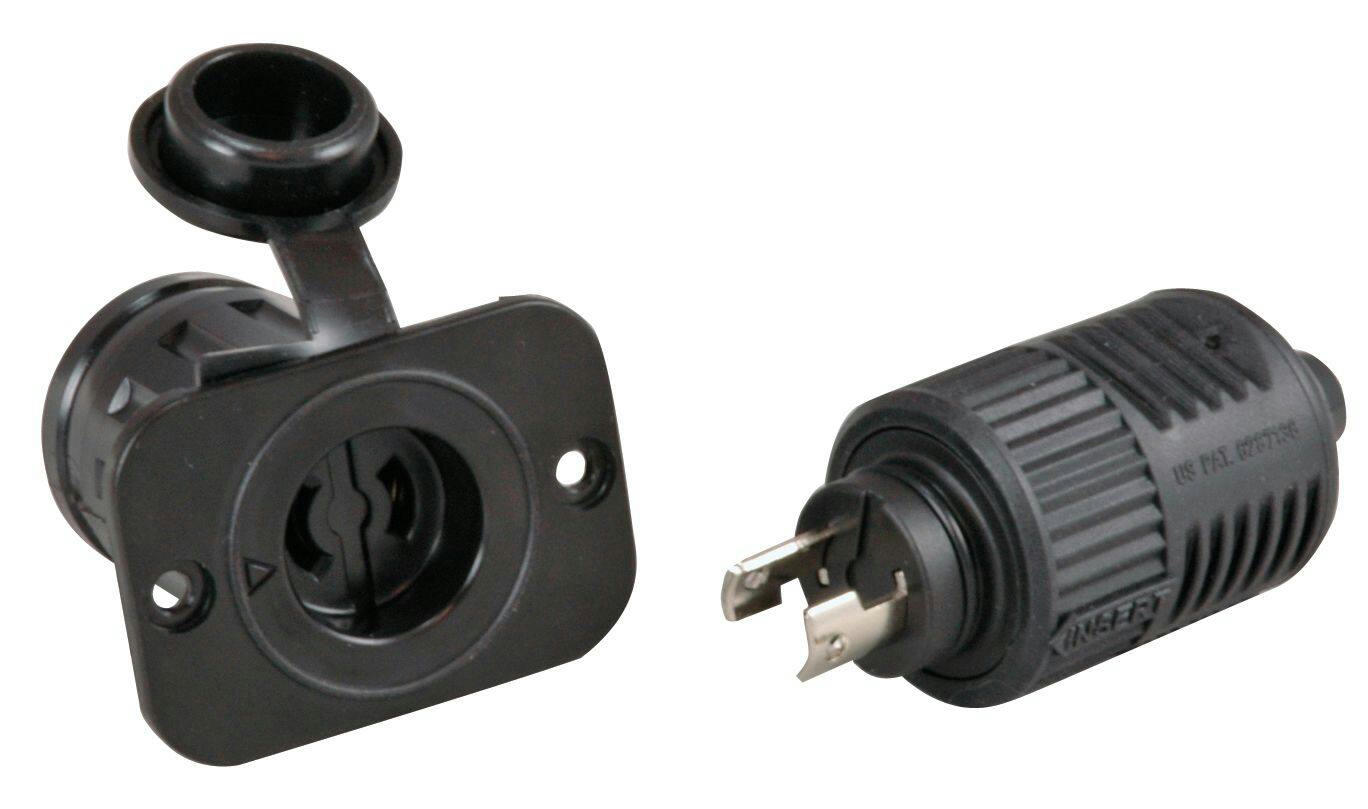 Scotty #2125 Depthpower Marinco 12V Electric Downrigger Plug and Socket, Corrosion Resistant