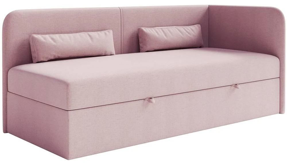 Jeugdbed Cambrils chenille rechts 90 x 200 cm met opbergruimte