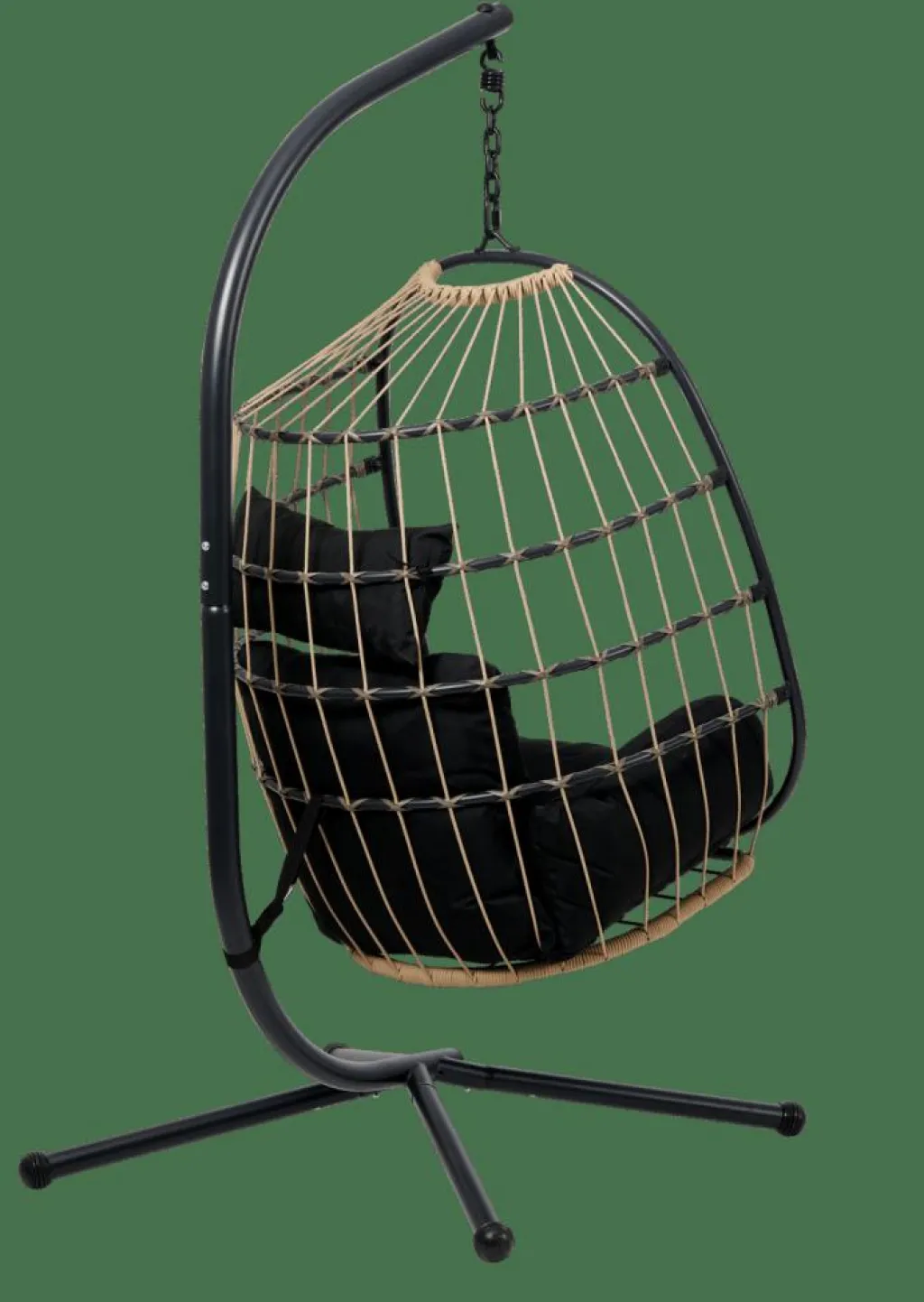 Chaises Suspendues^CASA BAZAI Chaise Suspendue Avec Support Noir