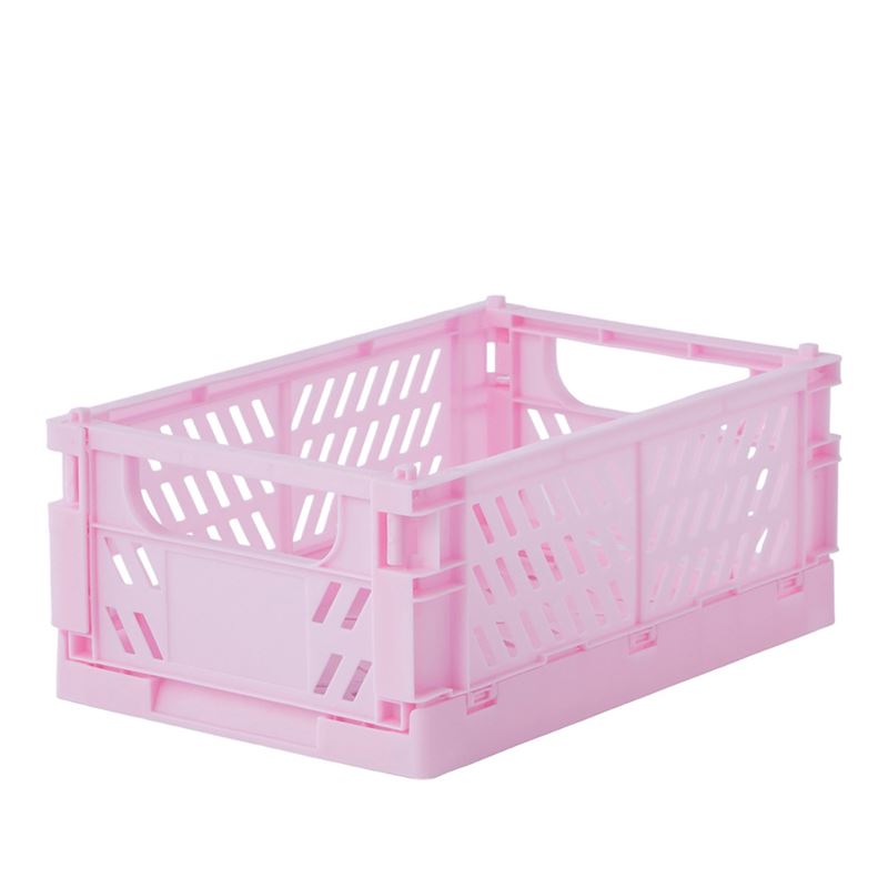 Foldable Pink Medium Storage Boxes Pack of 2