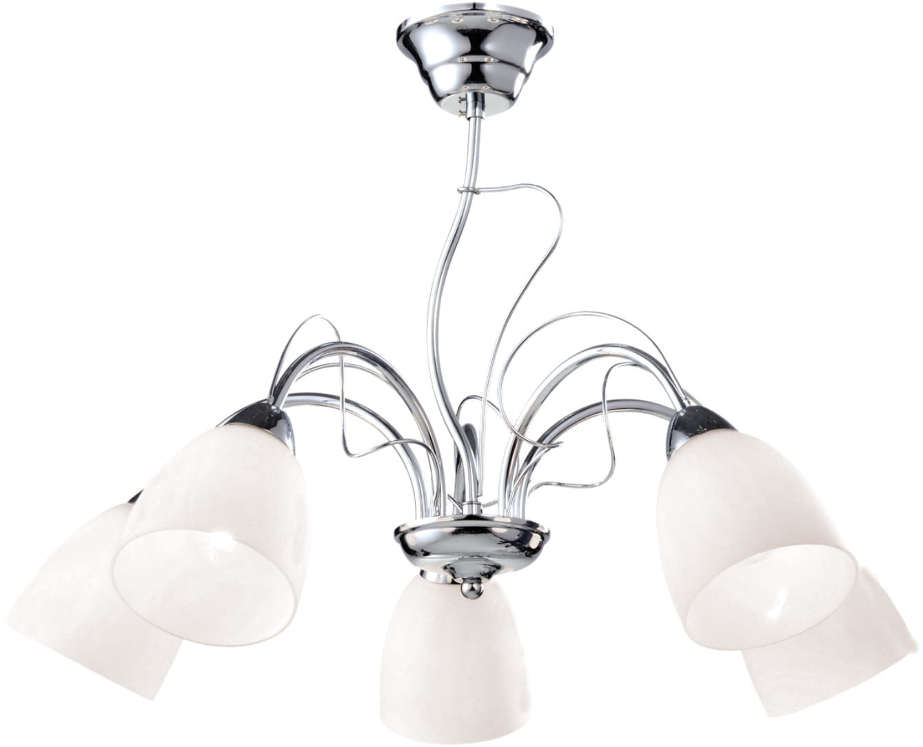 Żyrandol chromowany ARON 5xE27x40W wym:44x64x64 Kaja