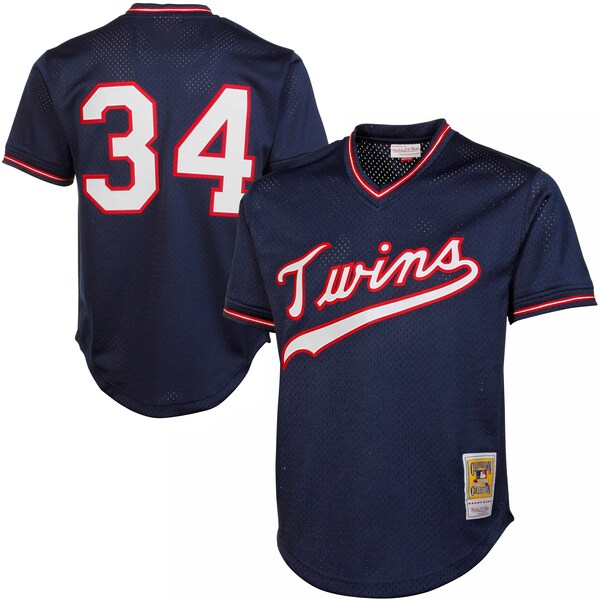 Kirby Puckett Minnesota Twins 1985 Authentic Cooperstown Collection Mesh Batting Practice Jersey - Navy