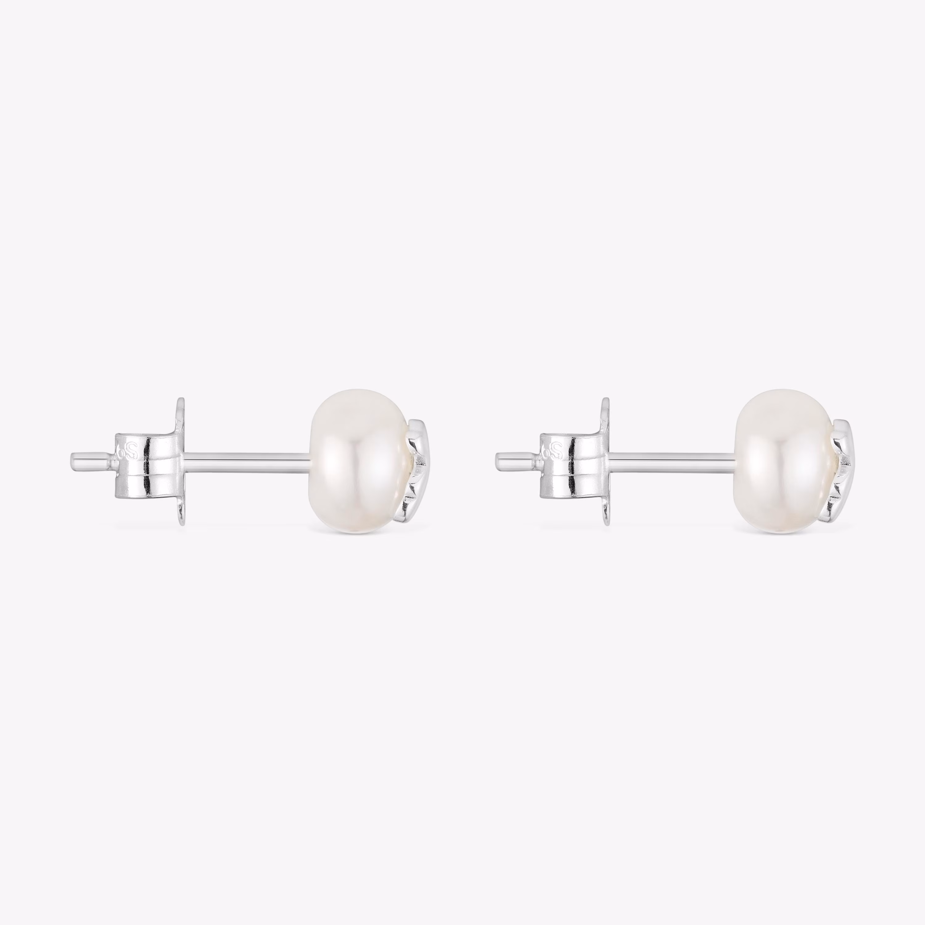 Pendientes de plata y perlas cultivadas 6 mm Icon Pearl