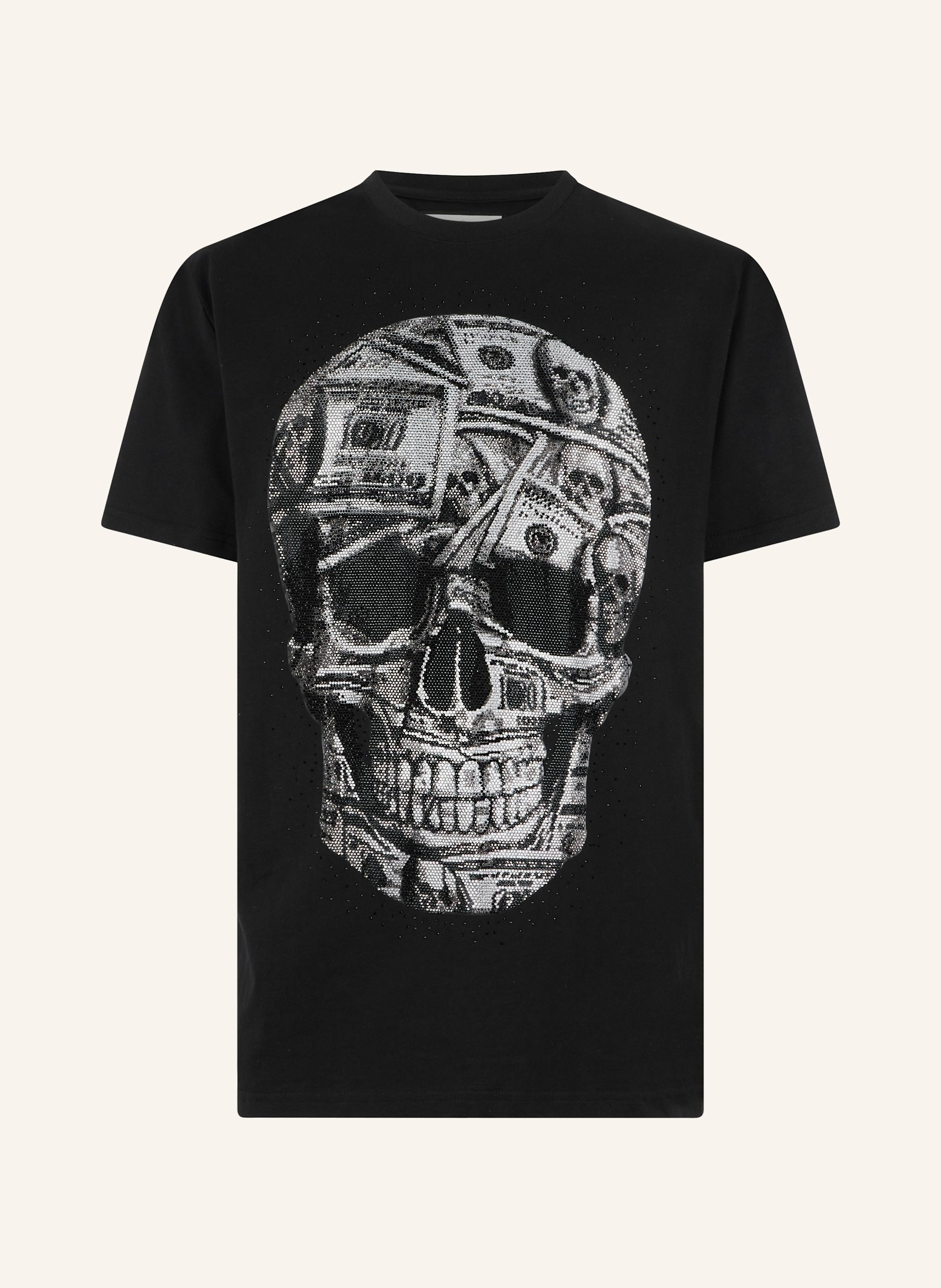 PHILIPP PLEIN Kurzarm-Rundhals-T-Shirt SKULL