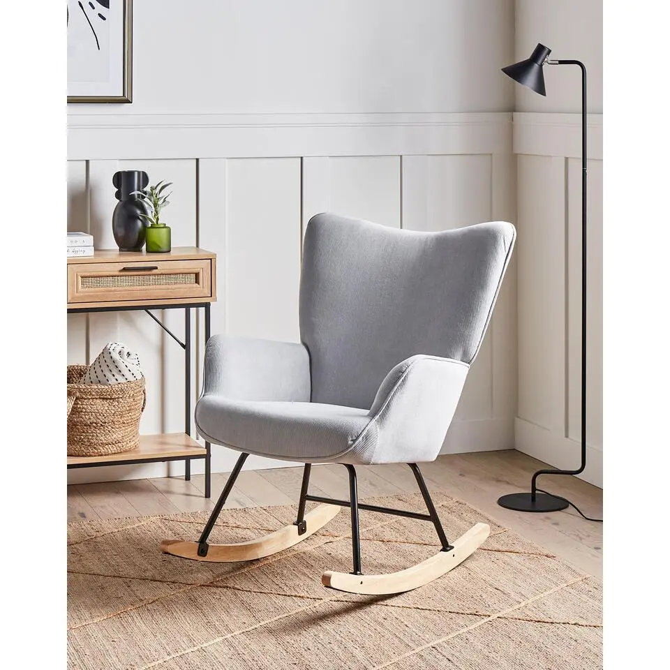 ARSET - Schommelstoel - Lichtblauw - Boucl&eacute;