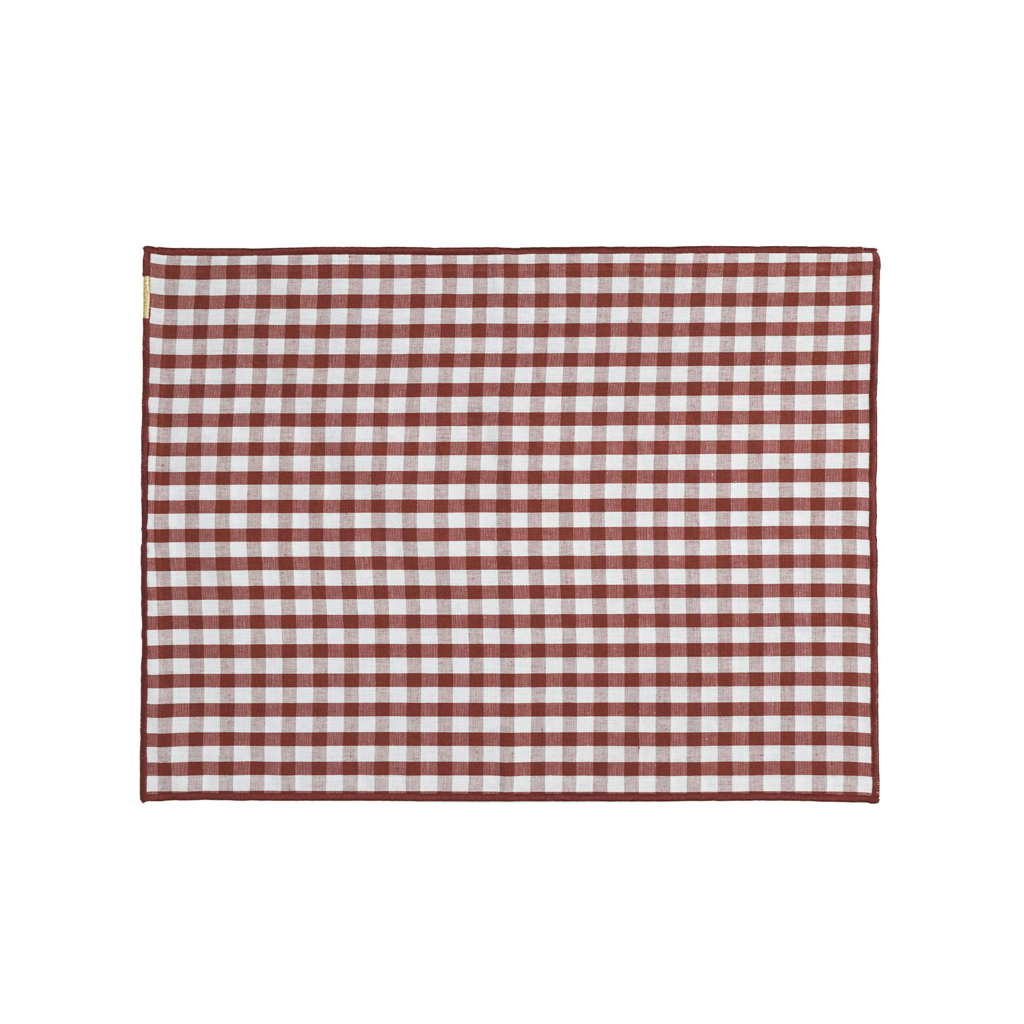 - Sets de table (lot de 2) lin / coton vichy rouille