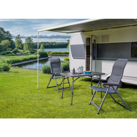 Campingtisch, LxBxH: 115 x 70 x 75cm, Alu-Gestell, grau