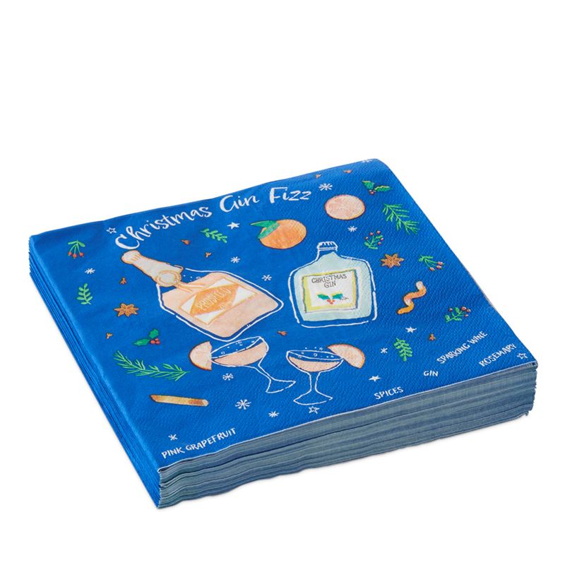 Festive Christmas Fizz Multi Paper Napkins Pack of 40