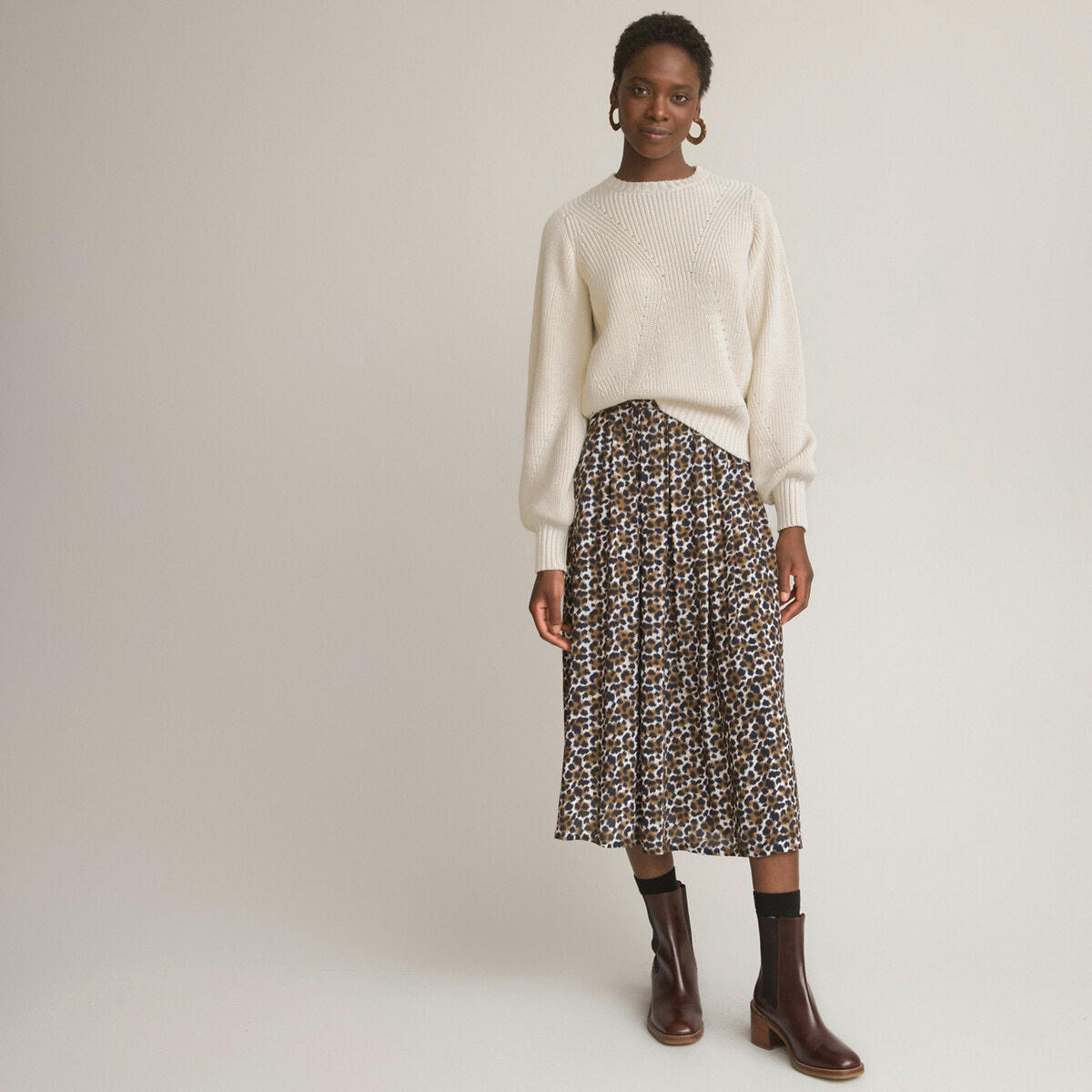 Pull col rond en grosse maille
