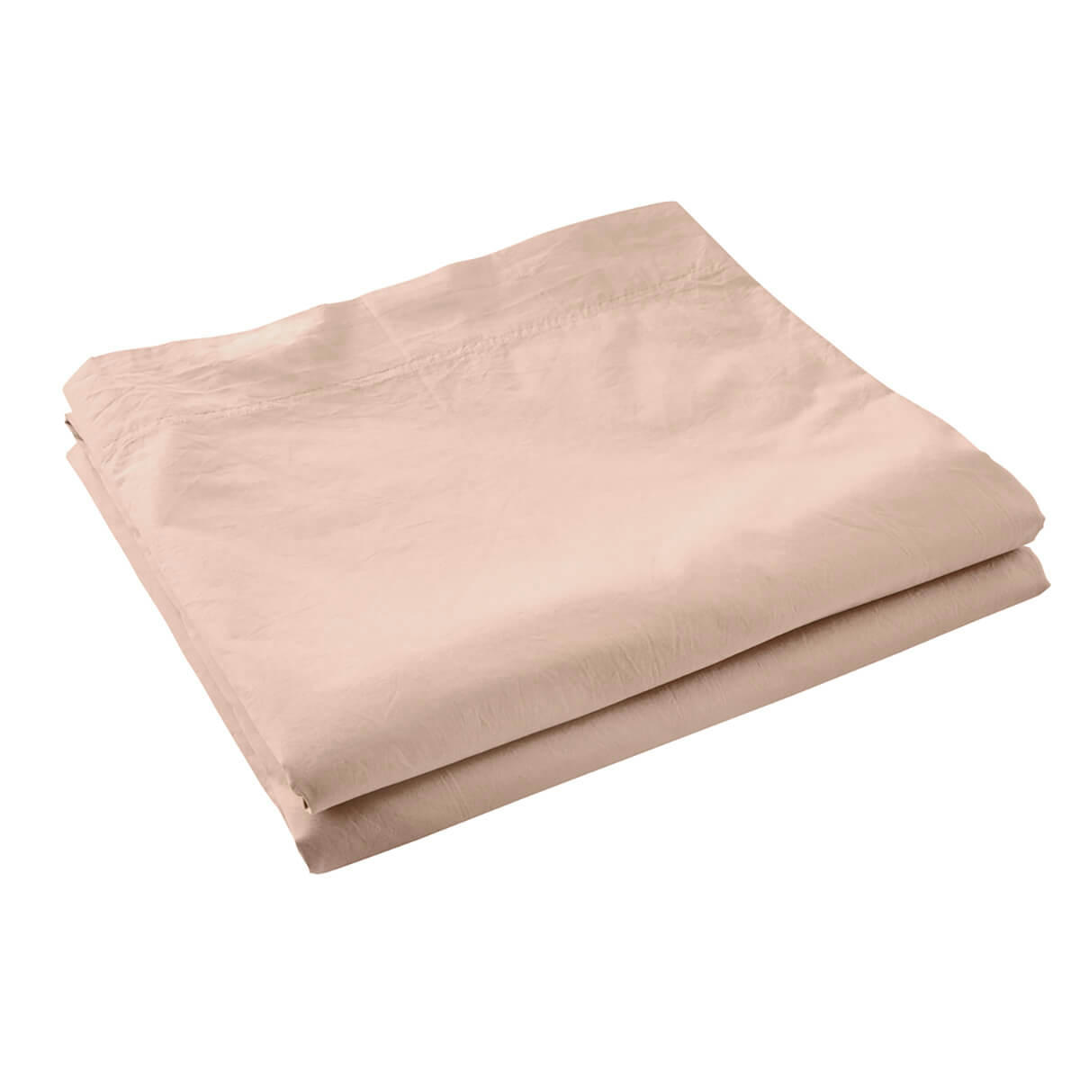 ROSE - Taie d'oreiller percale de coton rose 65x65 cm