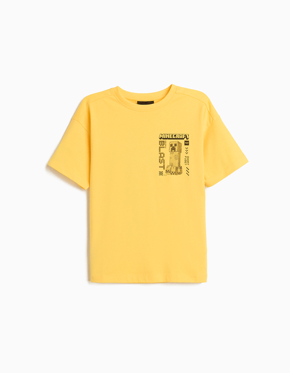T-shirt Manga Curta 'Minecraft', Menino, Amarelo