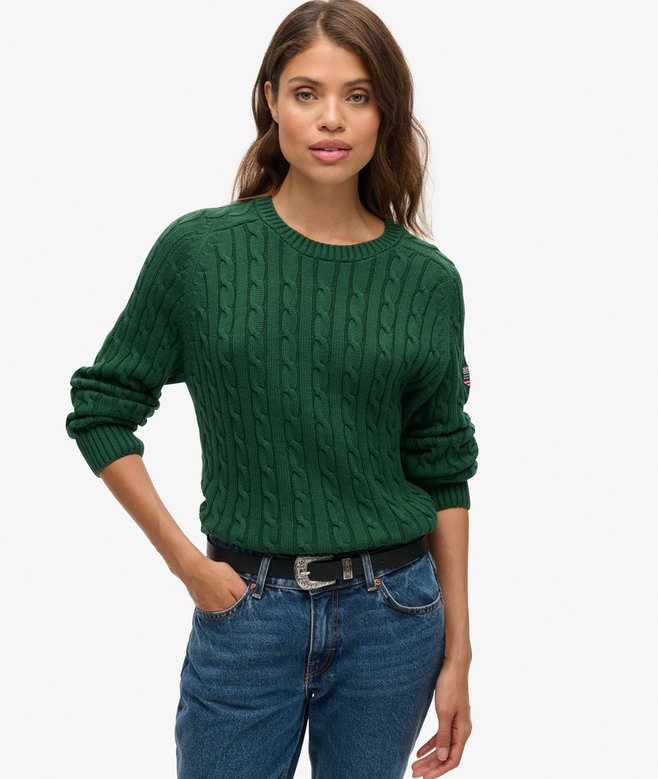 Slouchy Cable Knit Jumper