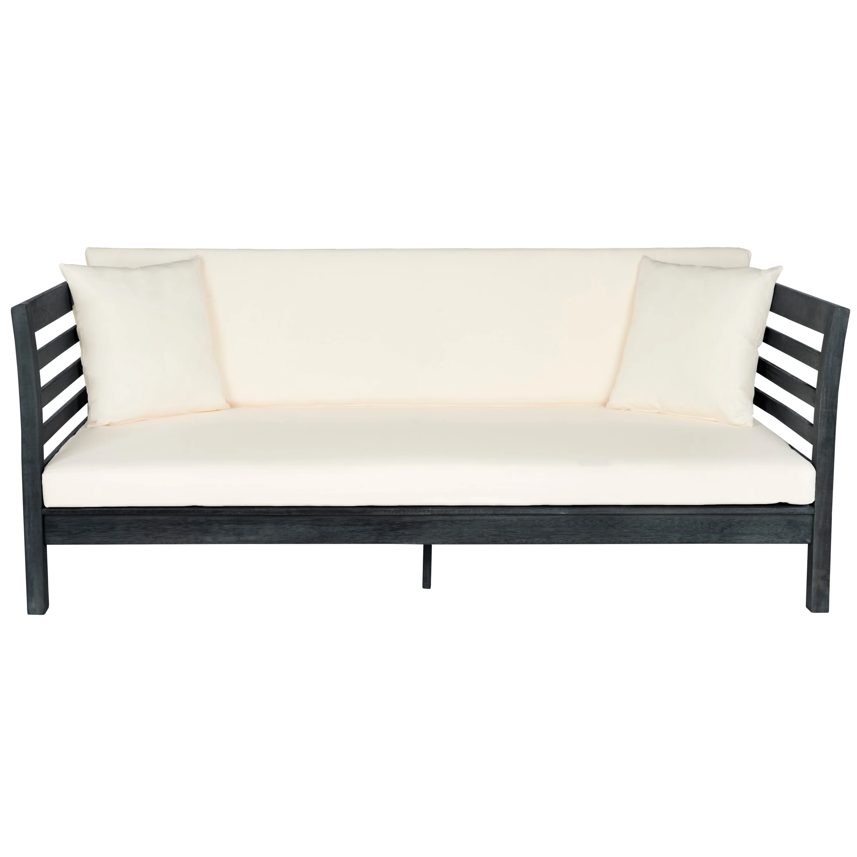 SAFAVIEH Outdoor Eriona Acacia Wood Cushioned Daybed - 39W x 27D x 72H