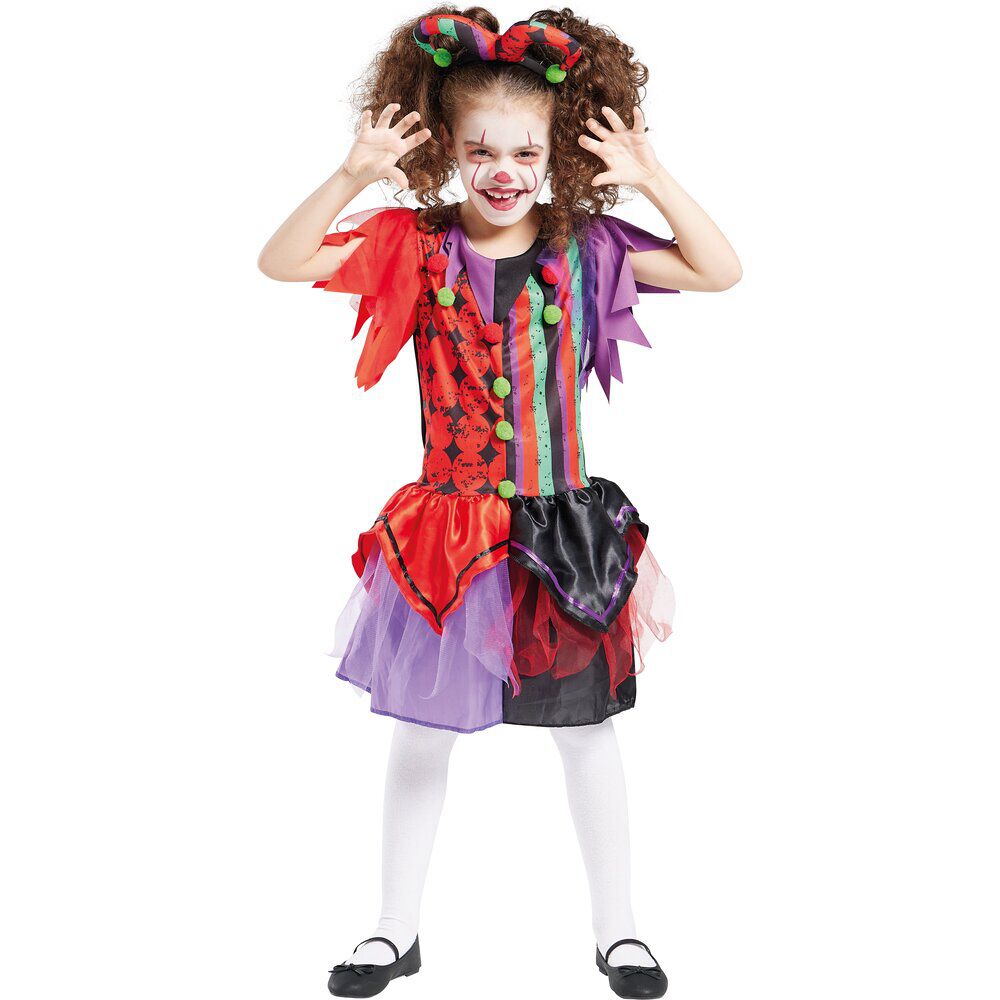 Déguisement enfant clown serre-tête et robe 11/14 ans