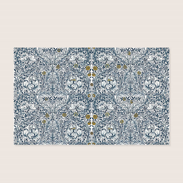 Papier peint panoramique intissé African marigold bleu L.4000 x l.250cm William Morris