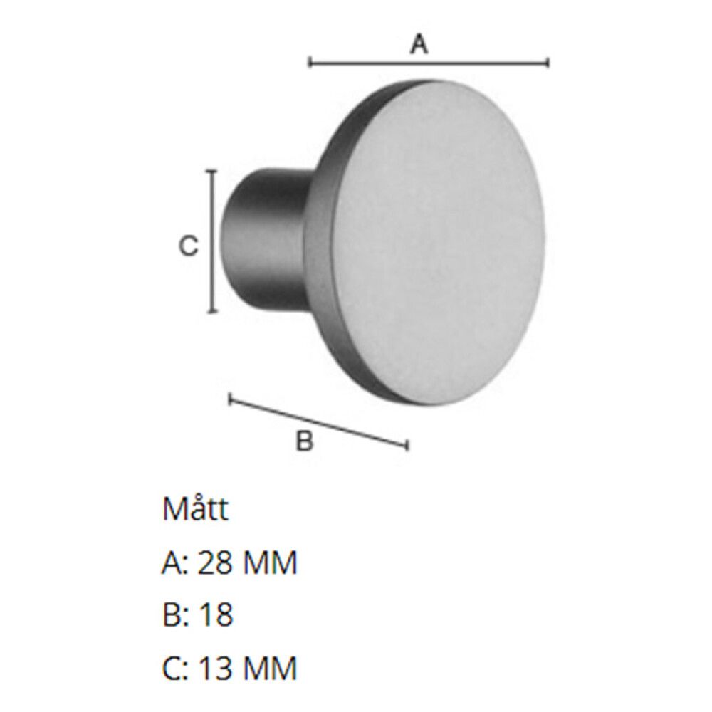 KNOTT BESLAGSBODEN BC496 28MM POLERT KOBBER