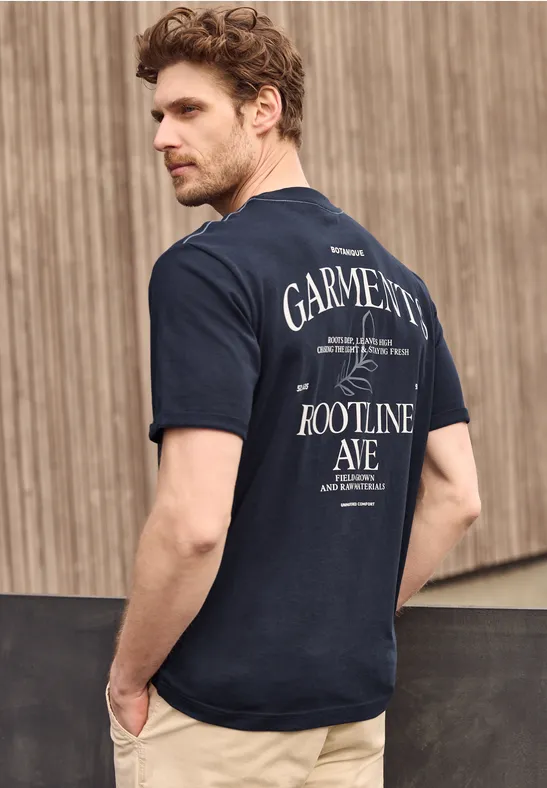 T-Shirt mit Rundhals und Backprint