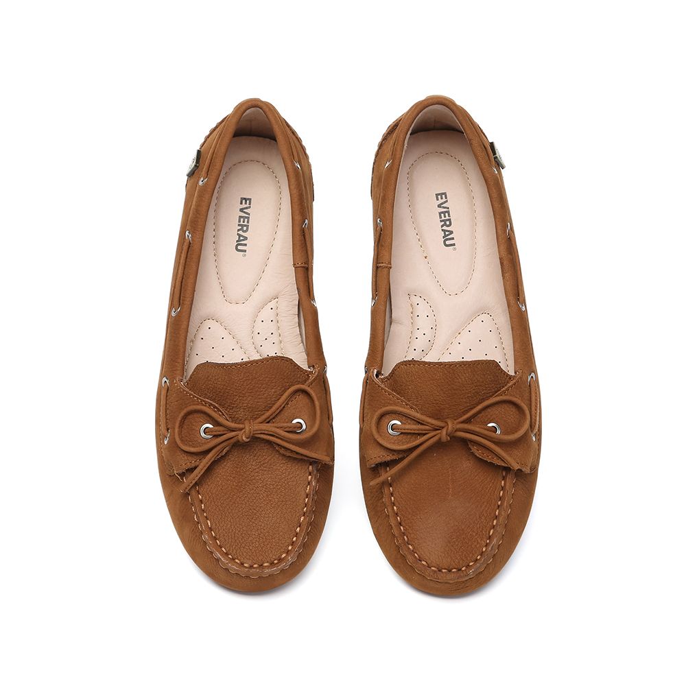 EverAu Australia Genuine Leather Monty Moccasins with Rubber Sole