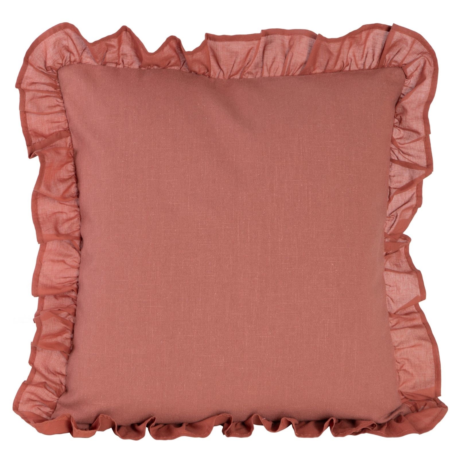 Poszewka 45x45 Morocco 2 ceglasta falbanka Terra Collection