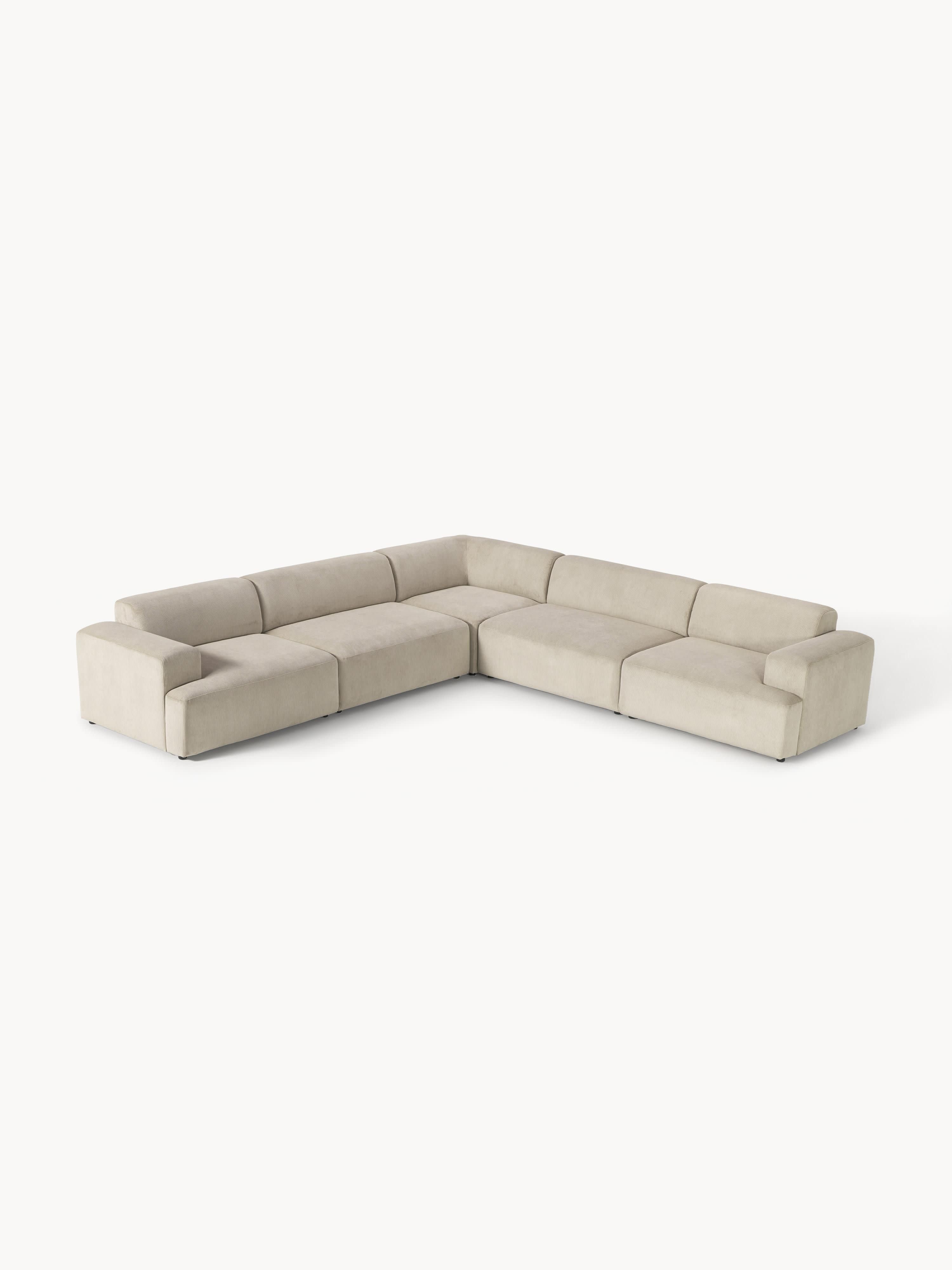 Cord-Ecksofa Melva (4-Sitzer)