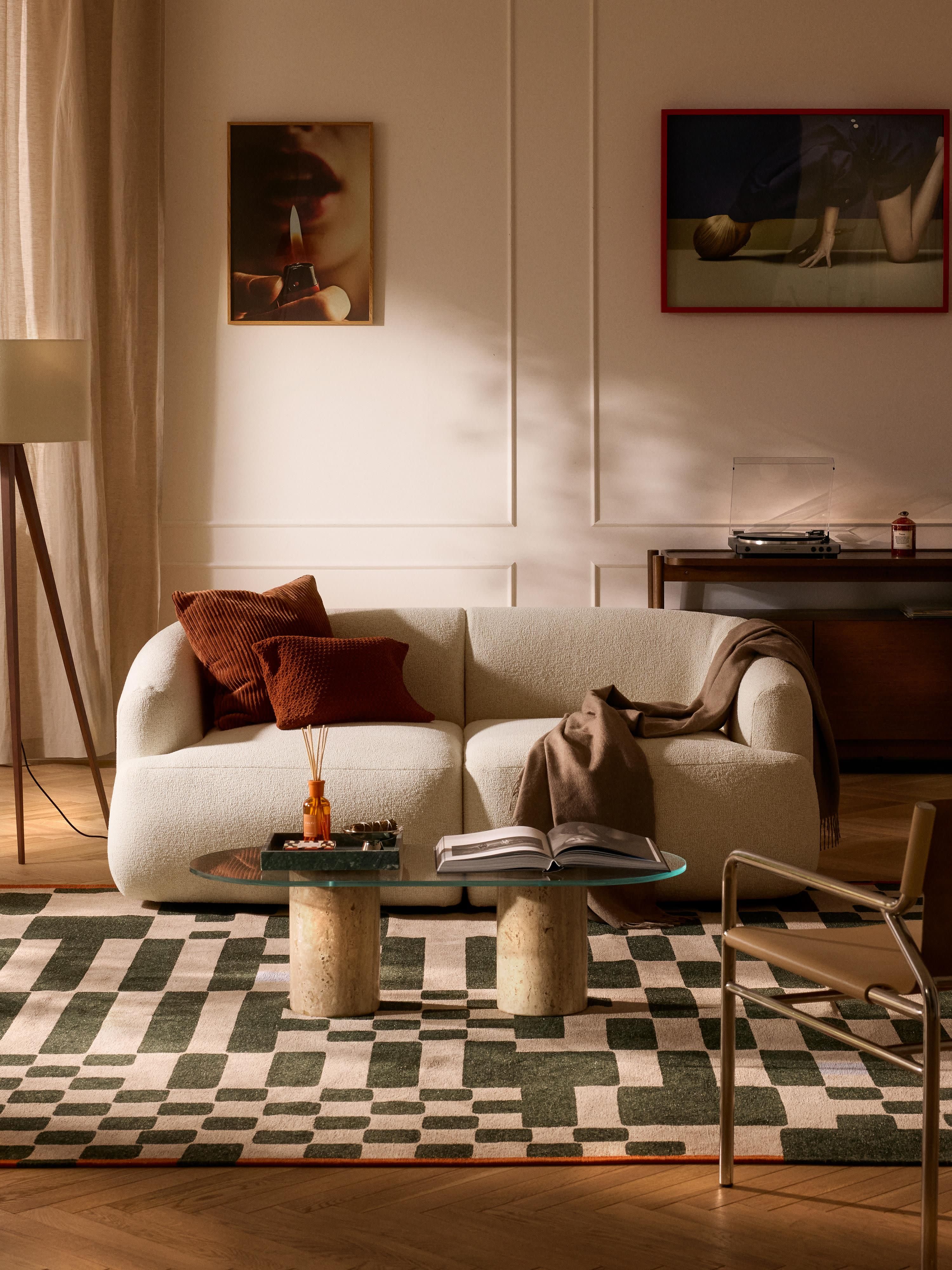 Modulares Bouclé-Sofa Sofia (2-Sitzer)