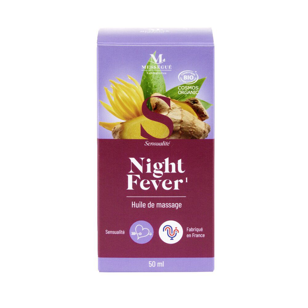 Huile de massage bio Mességué Night Fever Ylang-Ylang et gingembre 50ml