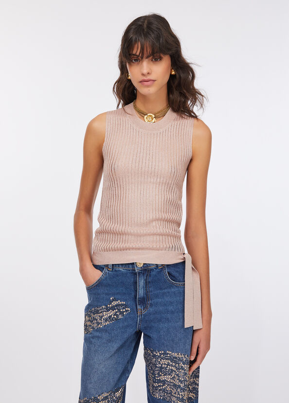 Top in maglia lurex&reg;