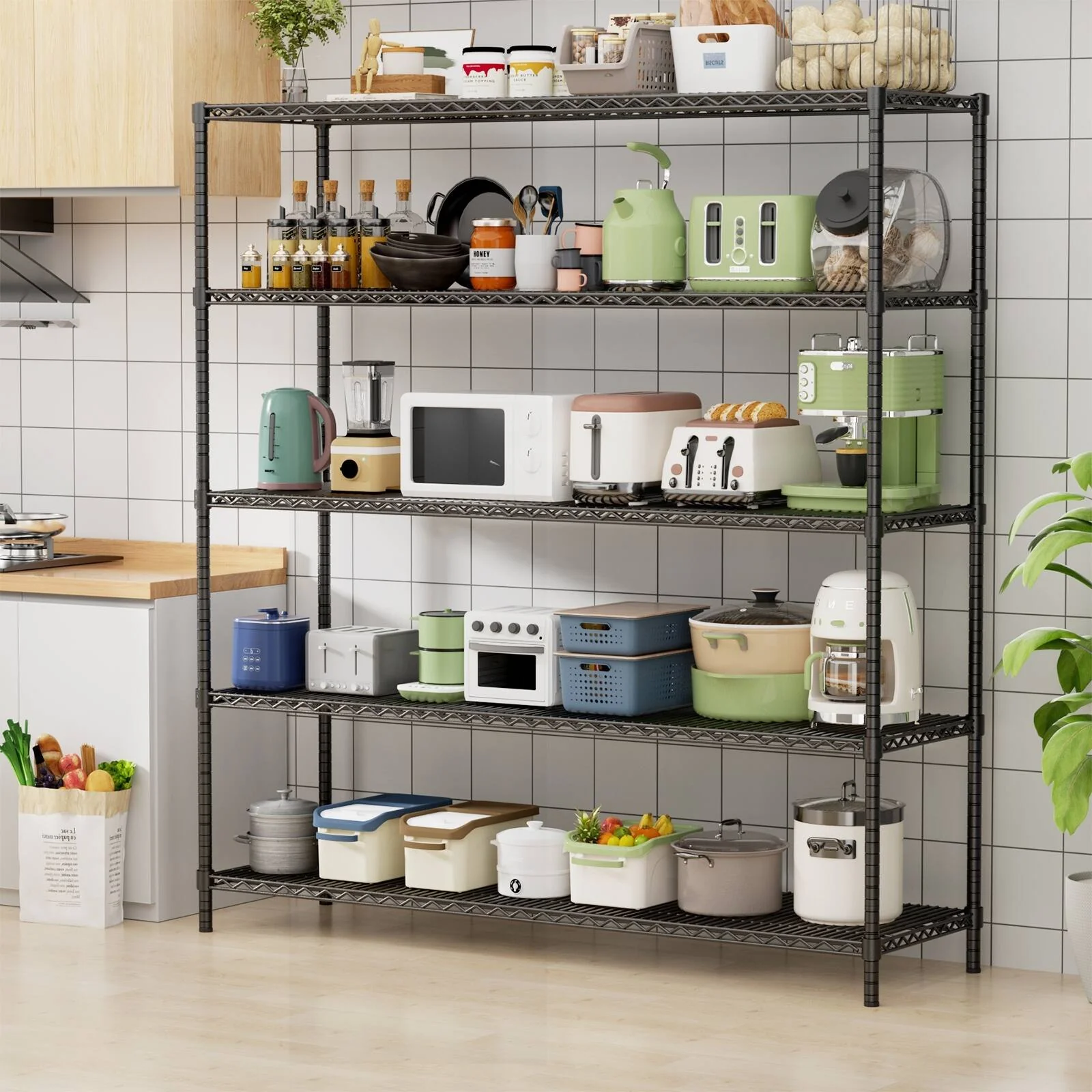 Versatile Heavy-Duty Wire Shelf for Various Spaces, Enhancing Storage Capacity