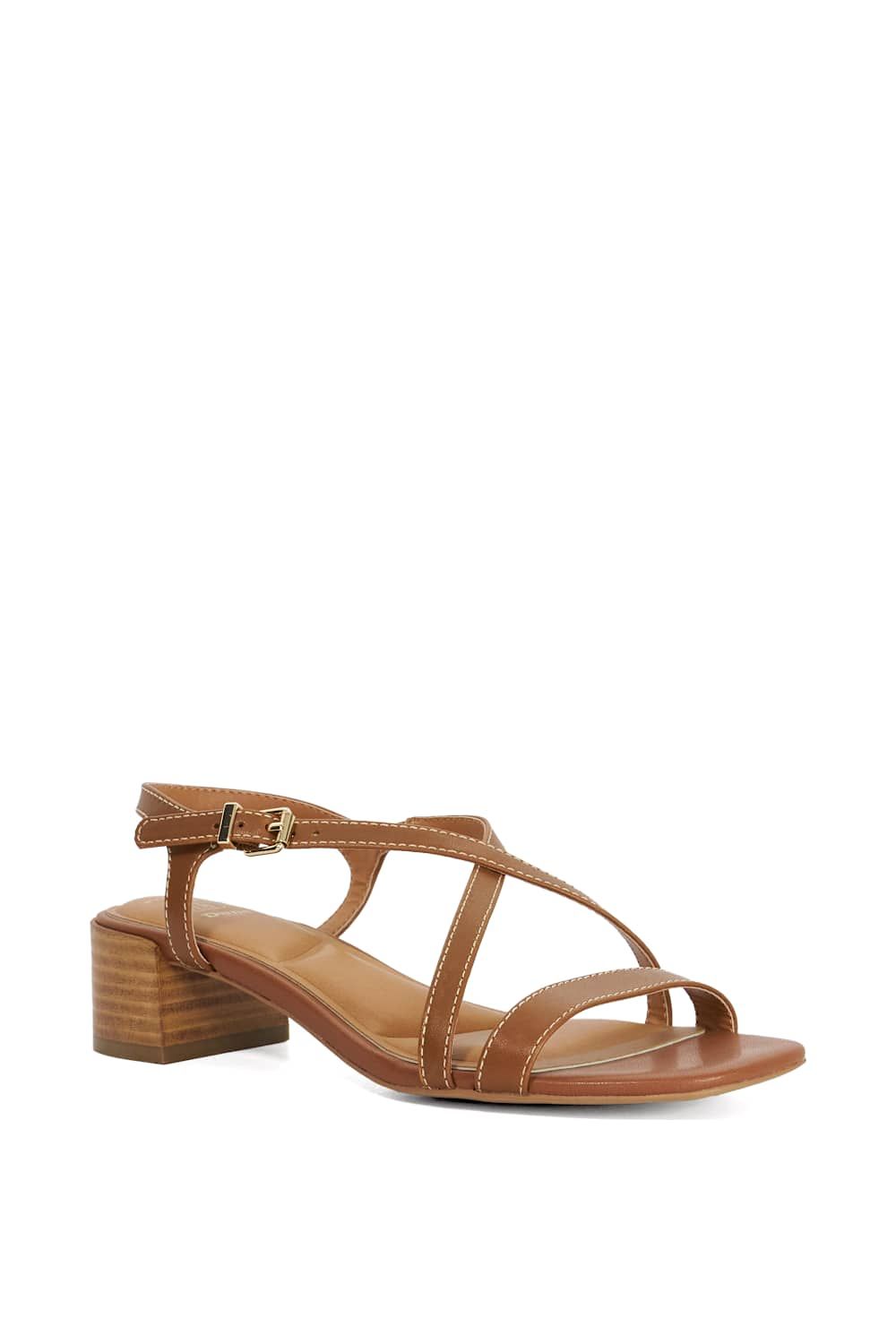 Dune London Wide Fit 'Jordin' Leather Sandals