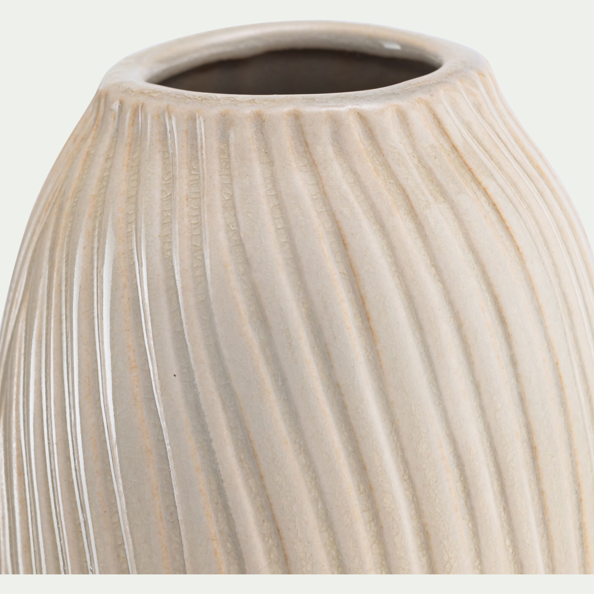 LYAS - Vase classique en faïence H22cm - blanc