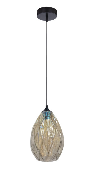 Lampa wisząca czarno-złota GRAN 1xE27x60W wym: 115x19x19 cm Candellux