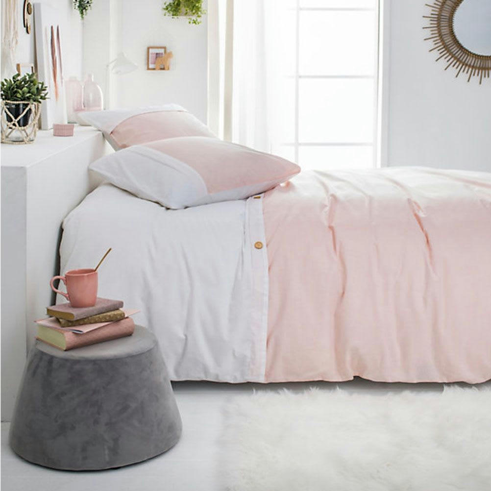 VELOURS - Pouf recouvert de velours gris 31,5x34x46,5cm