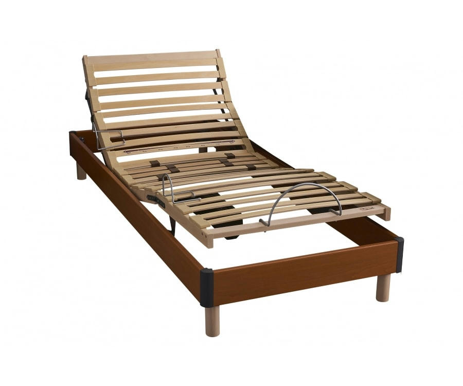 - Sommier relaxation avec réglage fermeté au niveau lombaire 90x190 cm