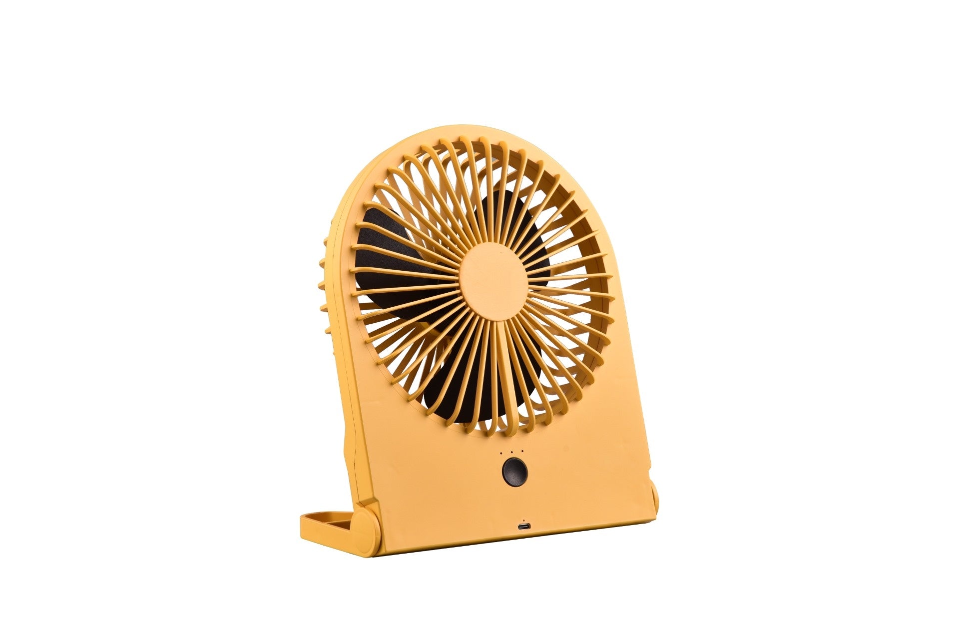 Trio Leuchten Tafelventilator Breezy - H 23 cm - Accu oplaadbaar - geel