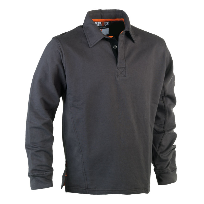 Polo à manches longues Troja gris XL HEROCK