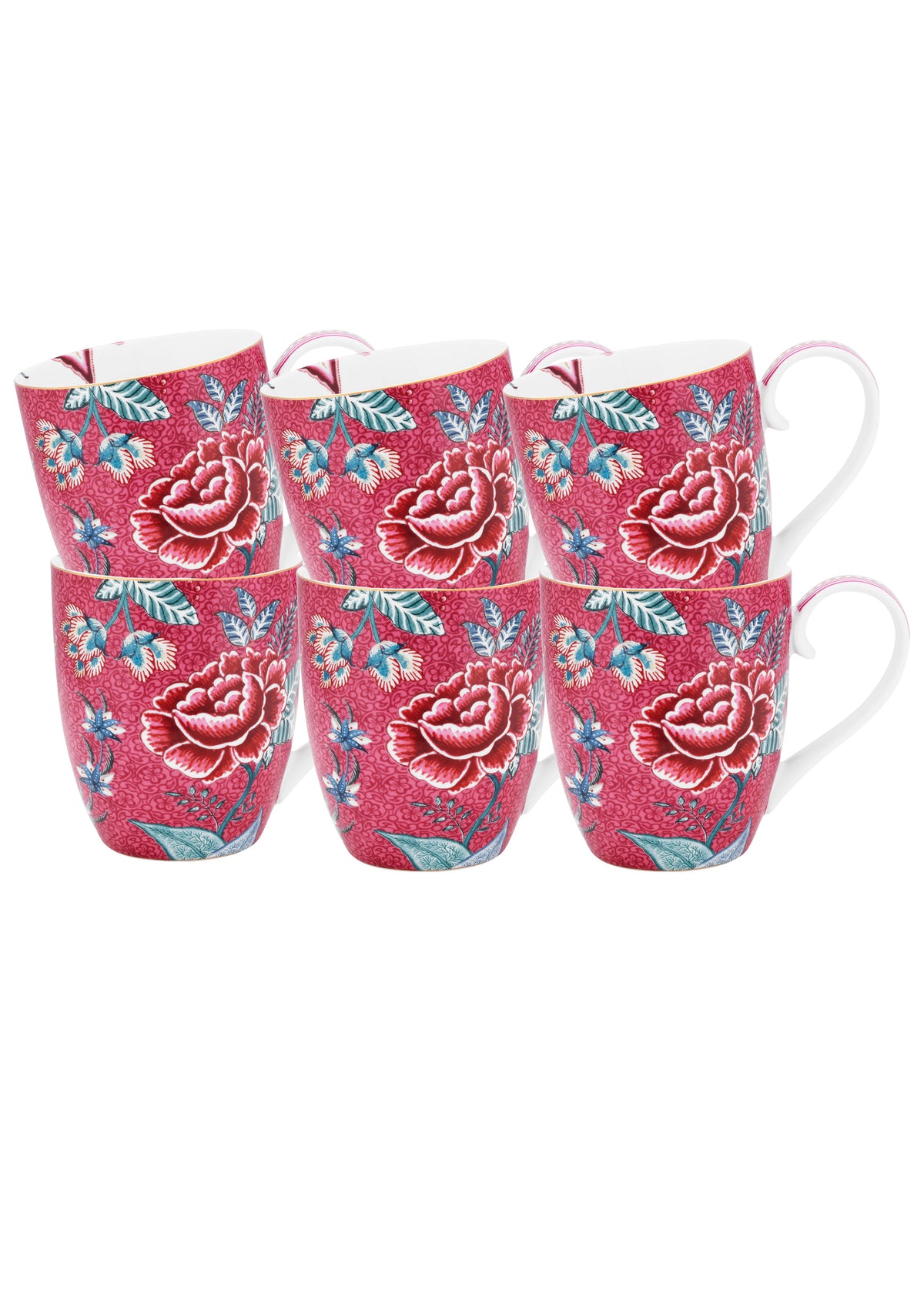 Pip Studio - Flower Festival Mokken - Servies set van 6 - 450ml