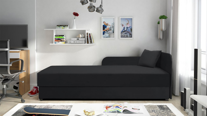 Tapczan Polo 90x200 dla nastolatka Kronos 07 prawy