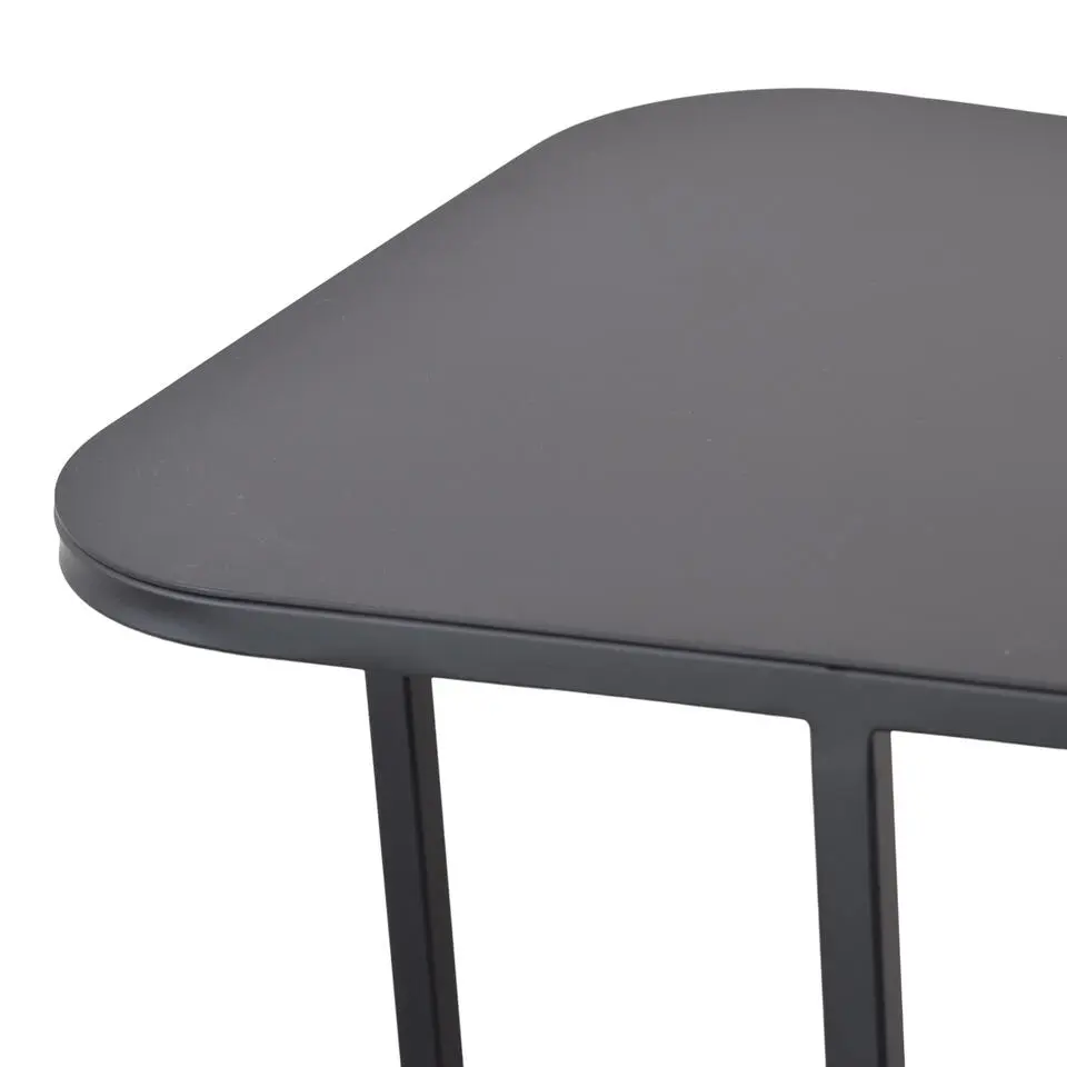 LOFT42 Inris Bijzettafel - Metaal - Mat Zwart -51x35x55