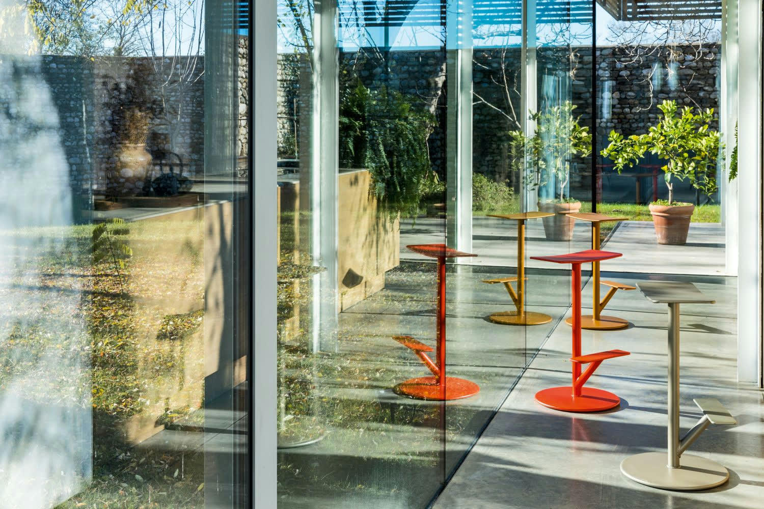 SEQUOIA - Tabouret de bar ivoire H66cm